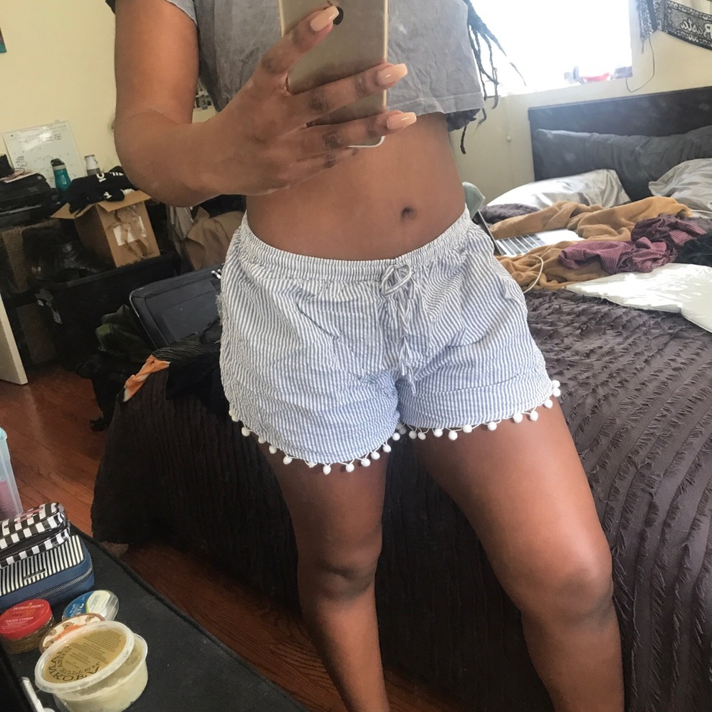 striped shorts